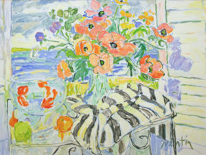 "Still Life with Goldfish & Poppies"