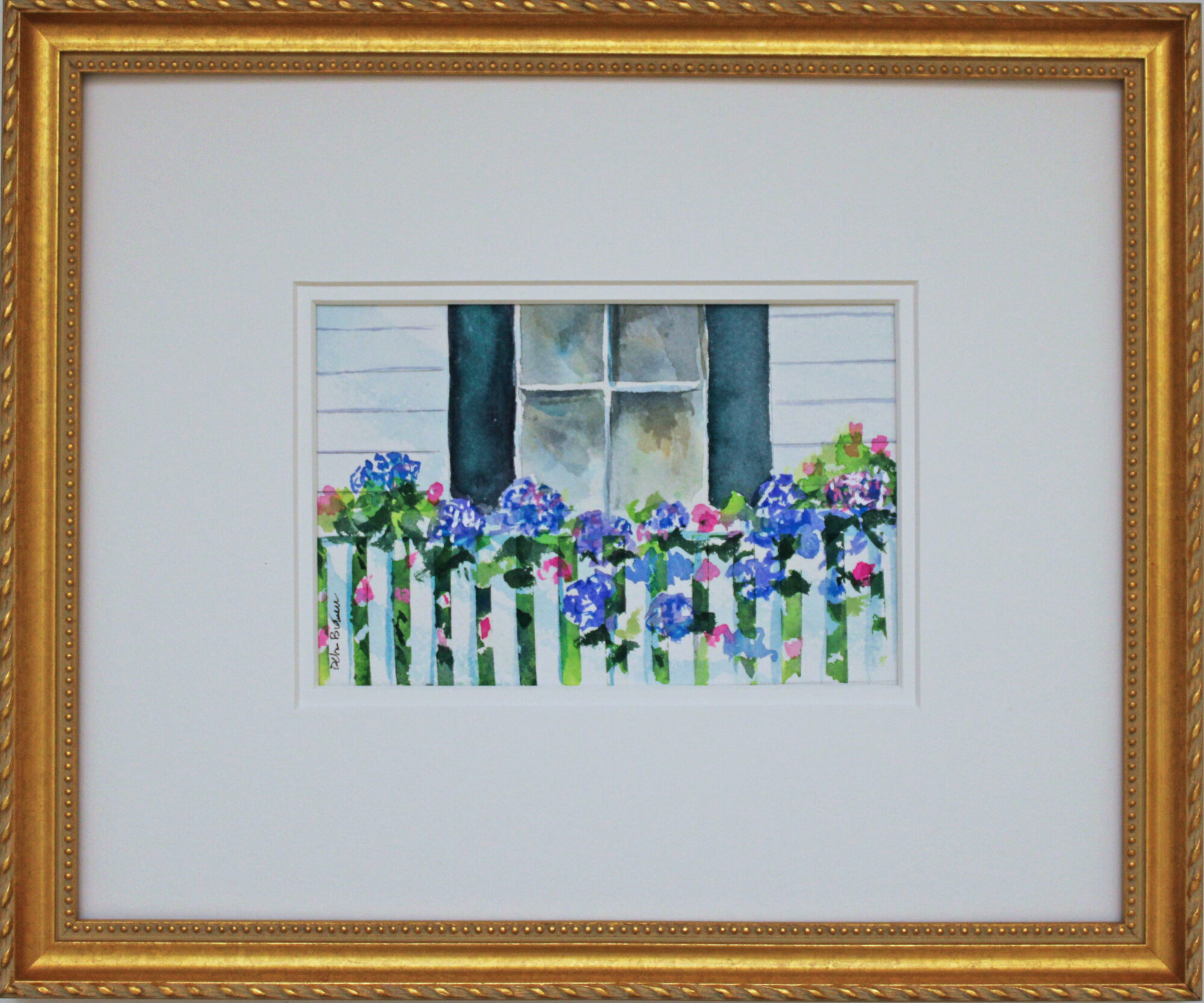 Hydrangea Covered Fence