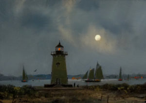 Evening by Edgartown Light by William R. Davis