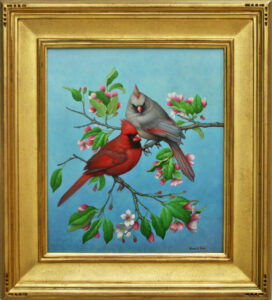 Cardinals in Apple Blossoms