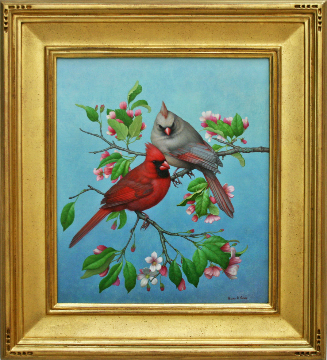 Cardinals in Apple Blossoms