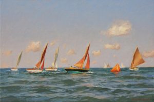 H Class Racing off Edgartown by David Bareford