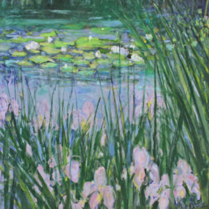 Lily Pond with Iris