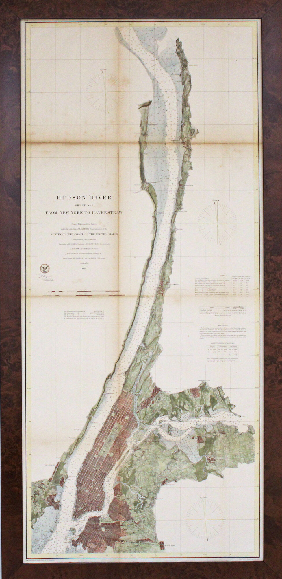 Hudson River New York to Haverstraw 1863