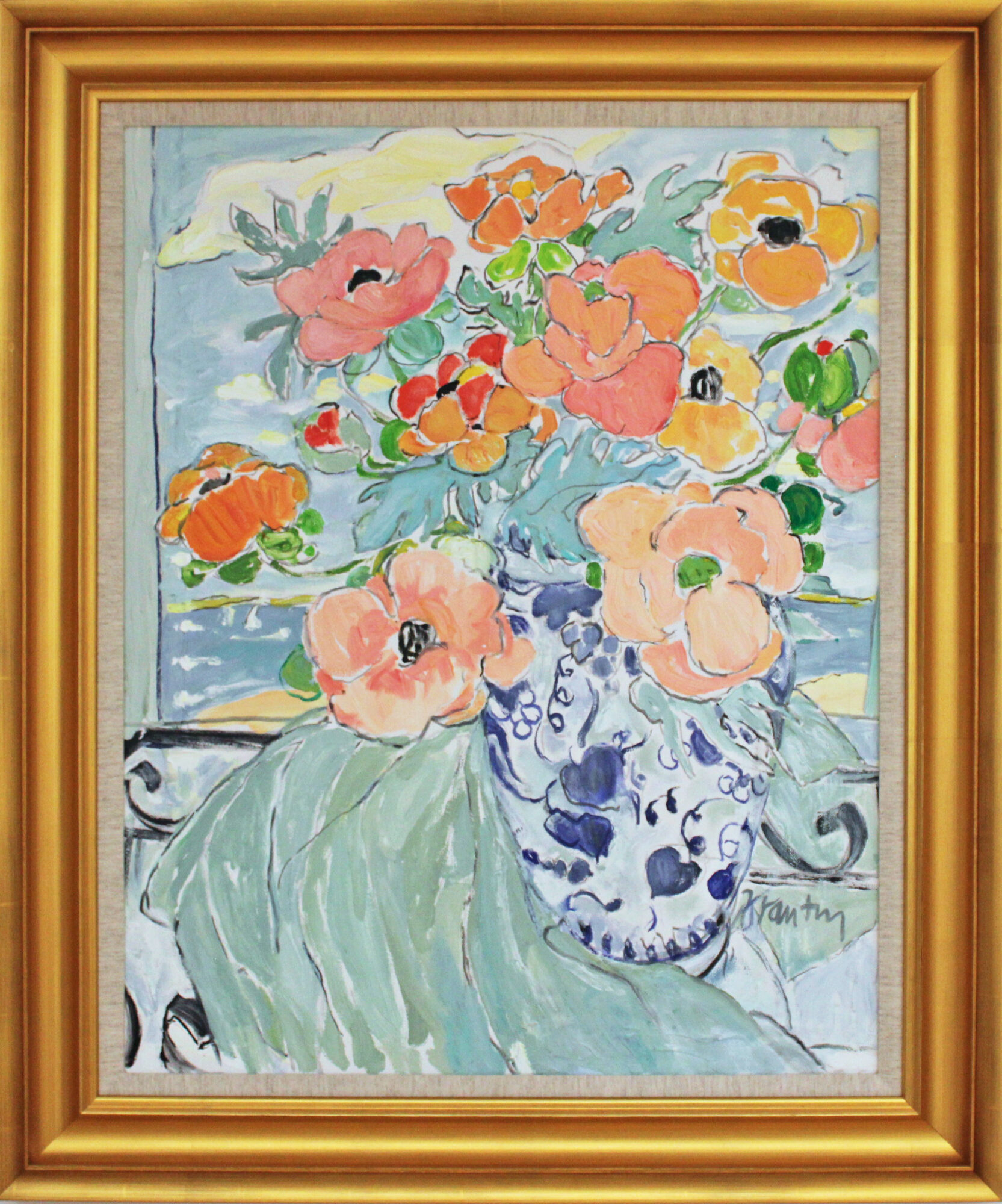 Poppies and Oriental Vase