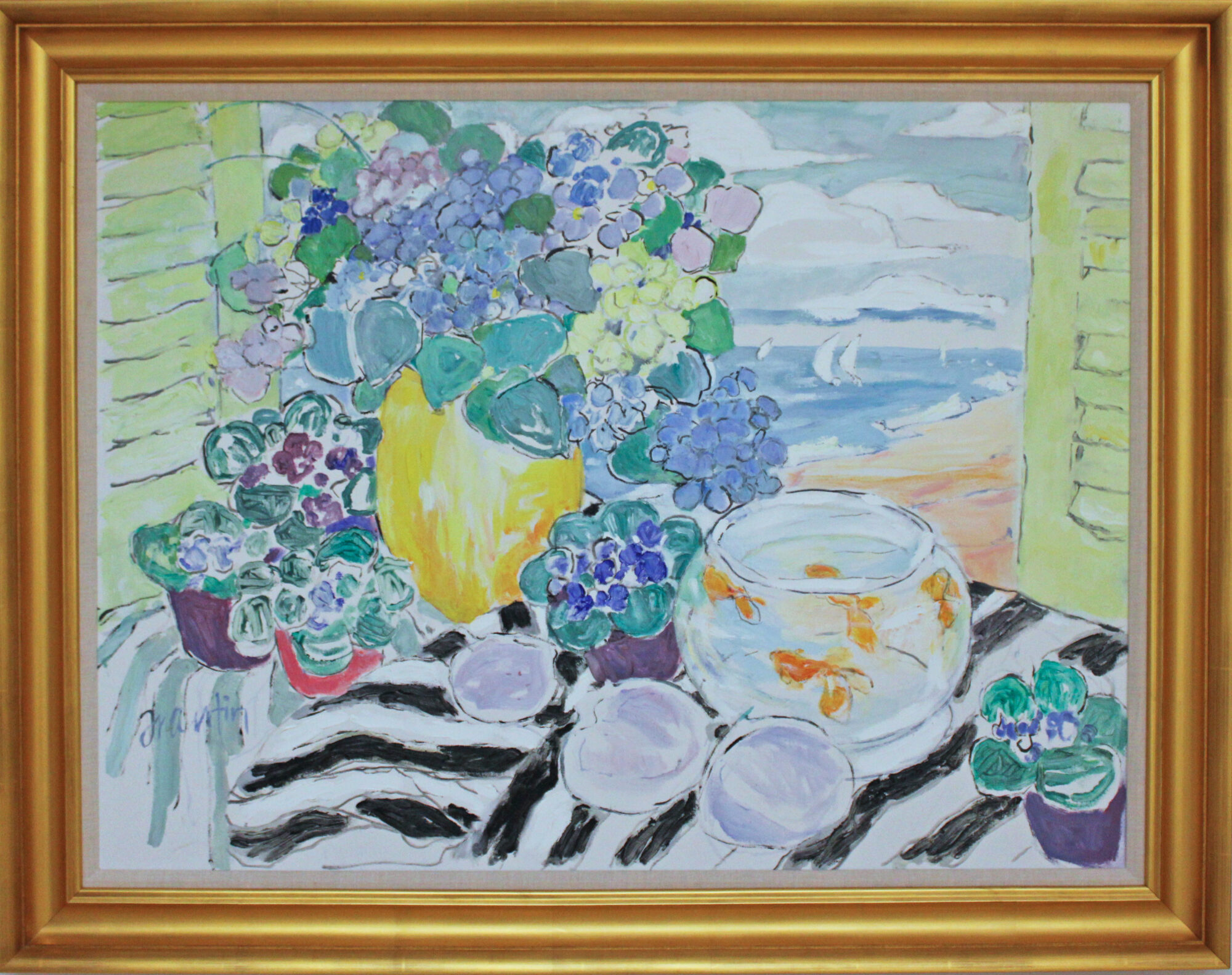 Still Life with Hydrangea and Seashells