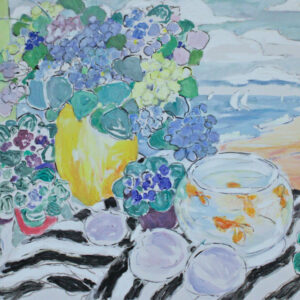Still Life with Hydrangea and Seashells