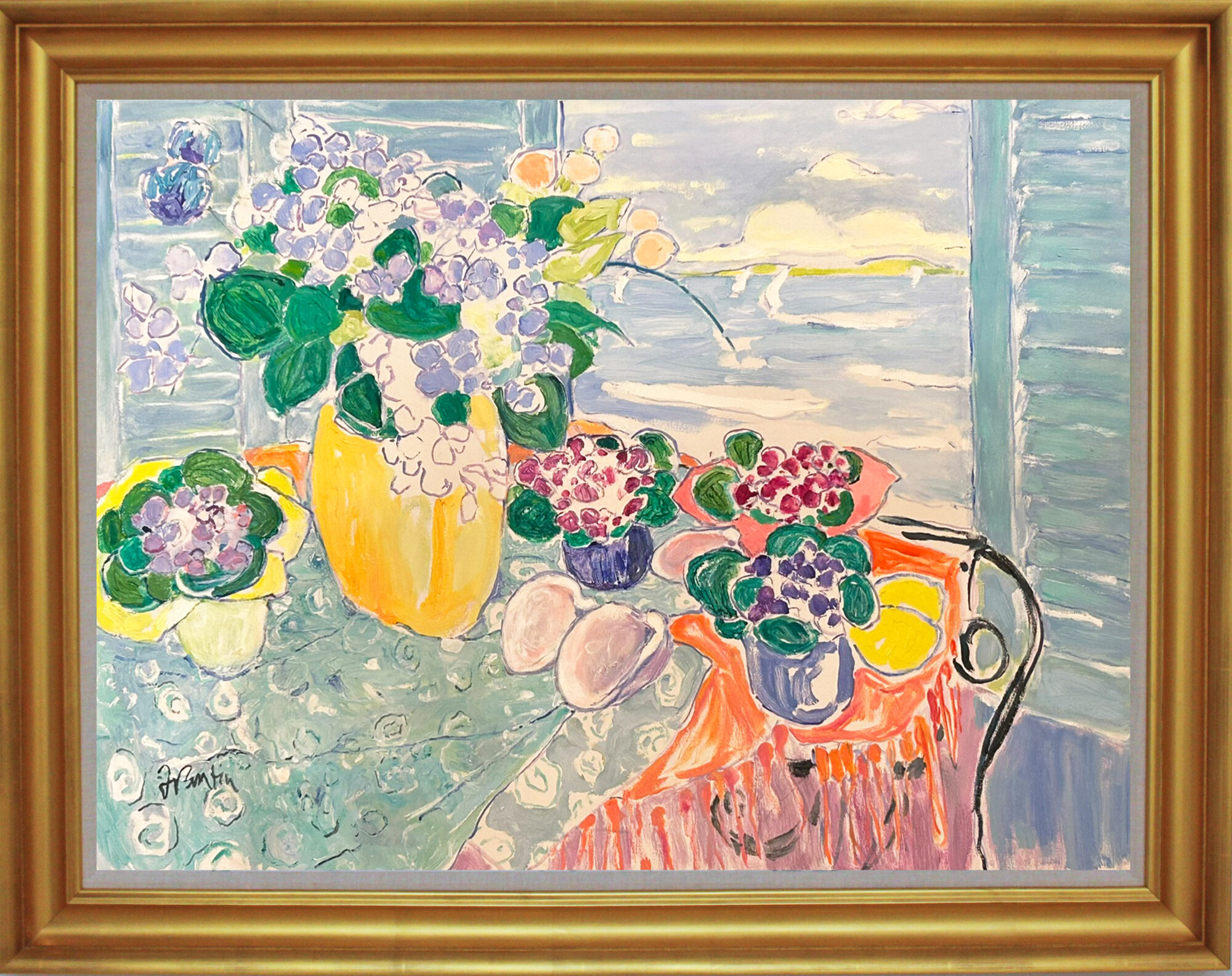 Hydrangea, Seashells and Sailboats