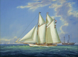 Schooner Yacht Peerless by William R. Davis